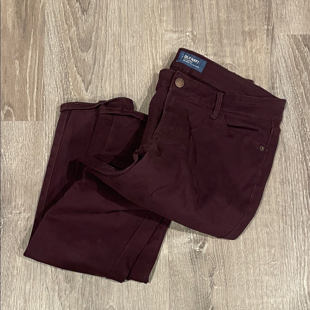 Old Navy Women's Deep Burgundy Skinny Jeans